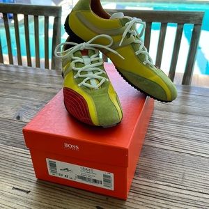 Hugo Boss leather and suede bowling sneaker. Size 9.